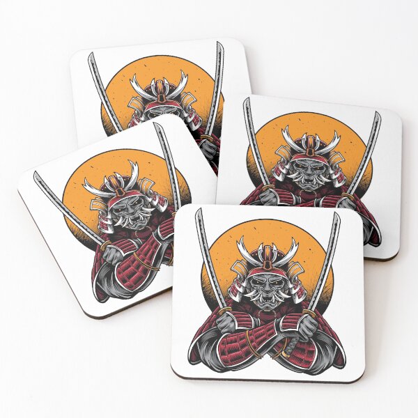 Item preview, Samurai Holding Dual Katana Art designed and sold by JTS STORE.