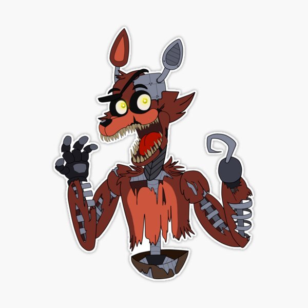 FNaF Withered Foxy Sticker for Sale by nyrofletcher