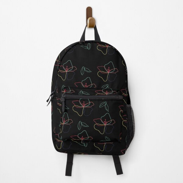 Item preview, neon flowers and petals in black designed and sold by Lilou-artem.
