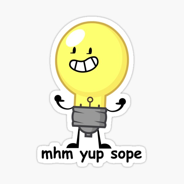 lightbulbl sope Glossy Sticker