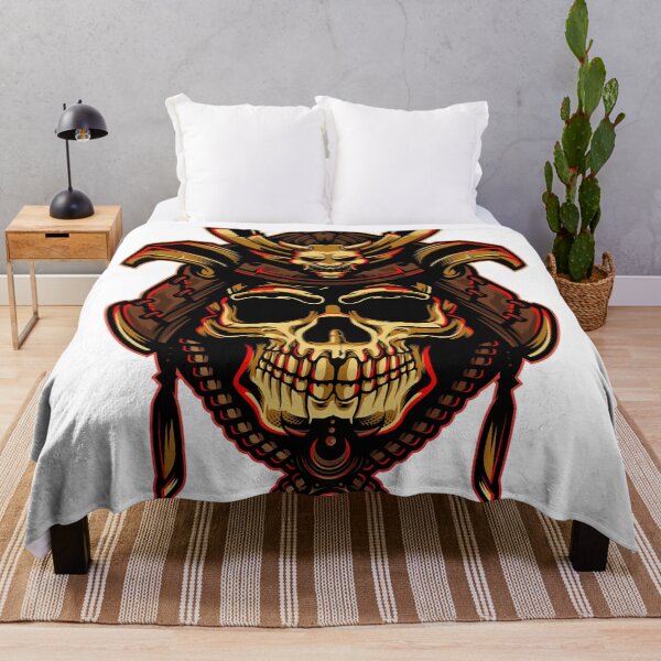 Item preview, Golden Samurai Skull Art designed and sold by JTS STORE.