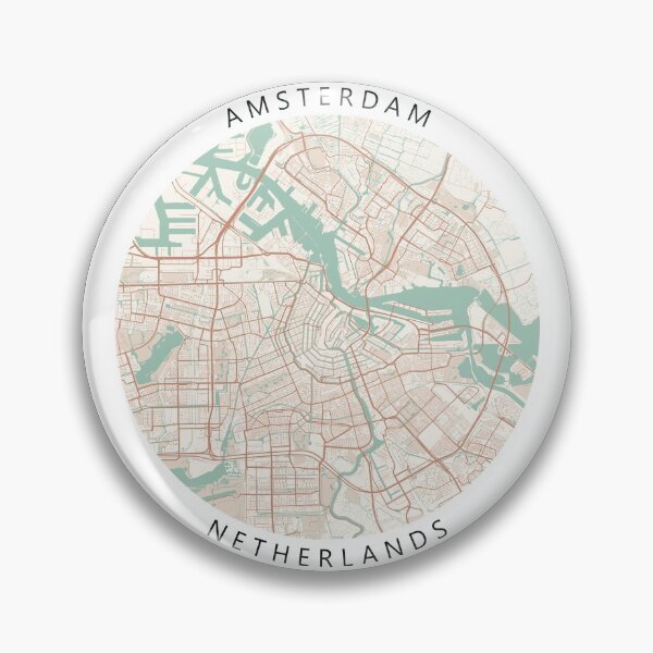 Item preview, Amsterdam, Netherlands Map (Theme 2) designed and sold by Mapnify.