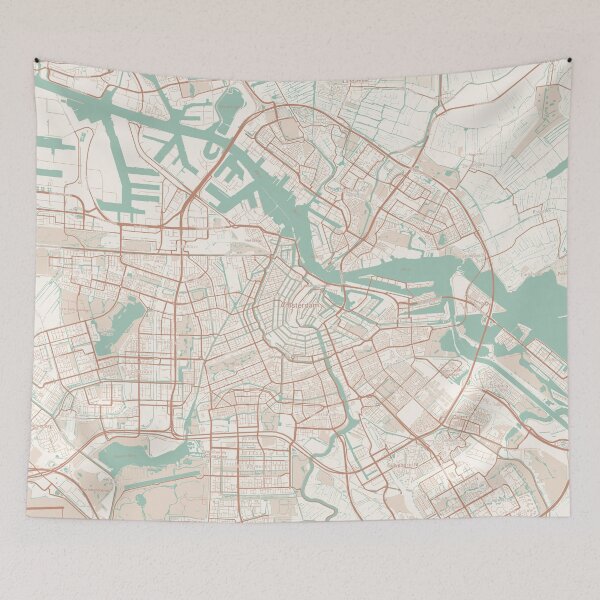 Item preview, Amsterdam, Netherlands Map (Theme 2) designed and sold by Mapnify.