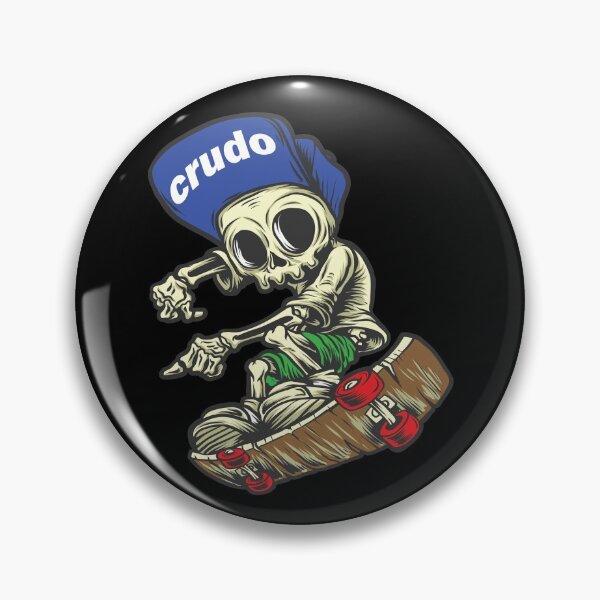 Item preview, Blue Cap Crudo Skater Skateboarder Skeleton designed and sold by CrudoMerch.