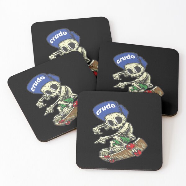 Item preview, Blue Cap Crudo Skater Skateboarder Skeleton designed and sold by CrudoMerch.