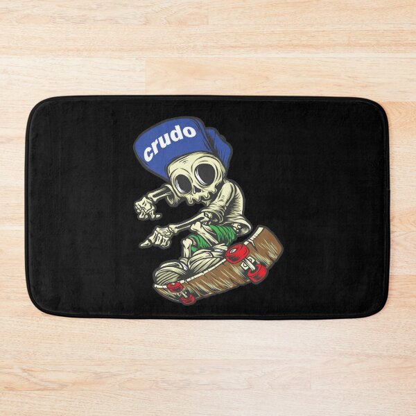 Item preview, Blue Cap Crudo Skater Skateboarder Skeleton designed and sold by CrudoMerch.