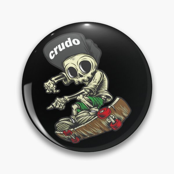 Item preview, Gray Cap Crudo Skater Skateboarder Skeleton designed and sold by CrudoMerch.