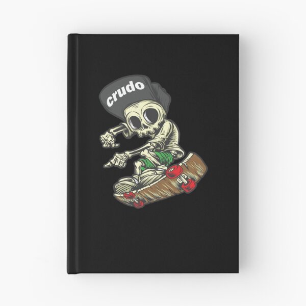 Item preview, Gray Cap Crudo Skater Skateboarder Skeleton designed and sold by CrudoMerch.