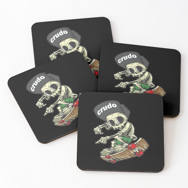 Item preview, Gray Cap Crudo Skater Skateboarder Skeleton designed and sold by CrudoMerch.