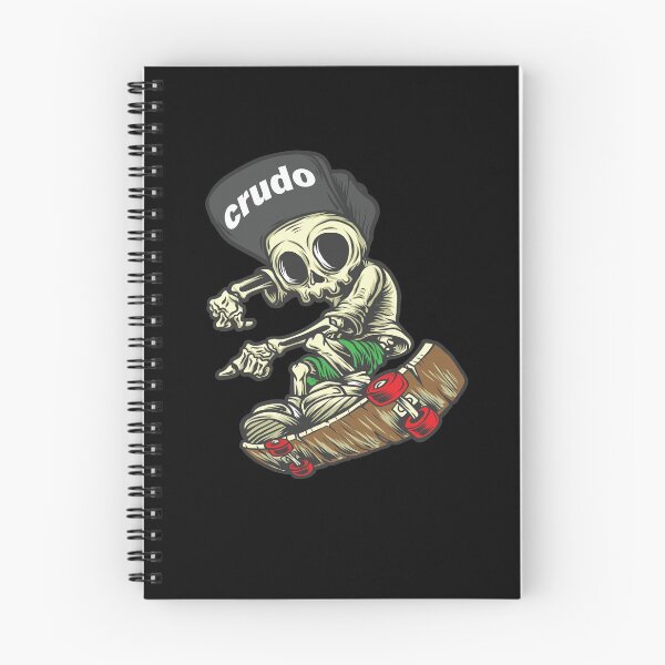 Item preview, Gray Cap Crudo Skater Skateboarder Skeleton designed and sold by CrudoMerch.