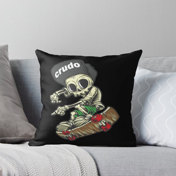Item preview, Gray Cap Crudo Skater Skateboarder Skeleton designed and sold by CrudoMerch.
