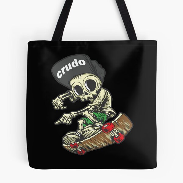 Item preview, Gray Cap Crudo Skater Skateboarder Skeleton designed and sold by CrudoMerch.