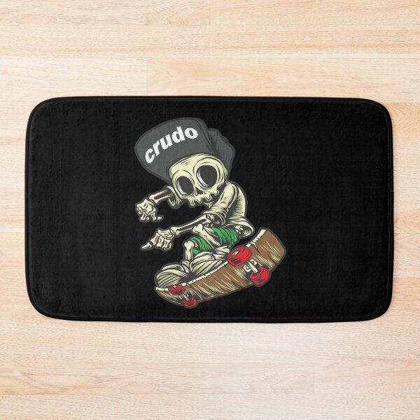 Item preview, Gray Cap Crudo Skater Skateboarder Skeleton designed and sold by CrudoMerch.