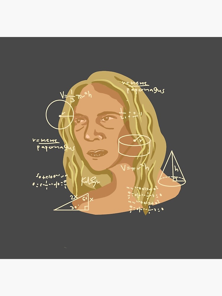 Confused math lady meme Art Board Print for Sale by richterr