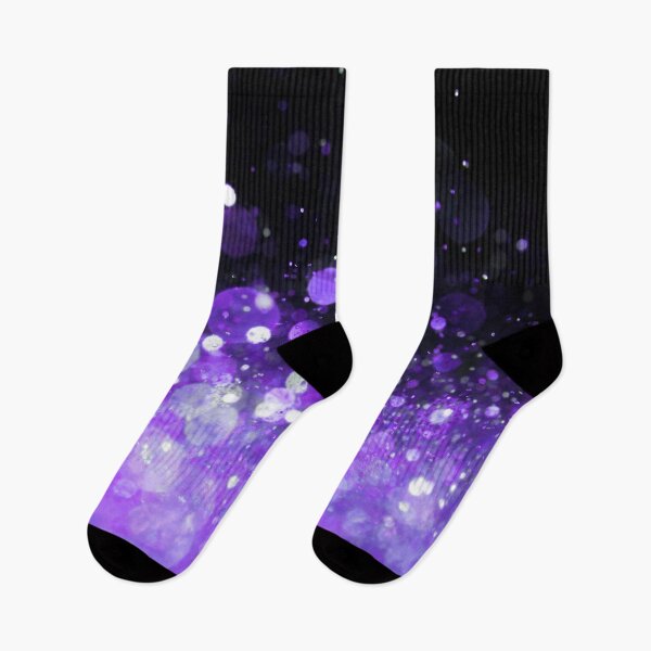 Item preview, Abstract violet shiny lights on black background II designed and sold by fowons.