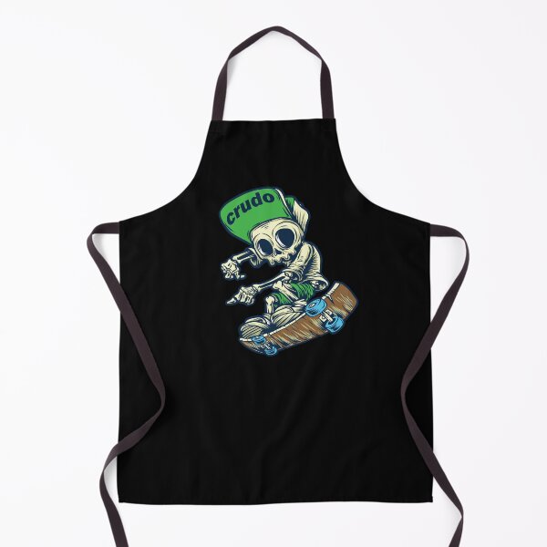 Item preview, Green Cap Crudo Skater Skateboarder Skeleton designed and sold by CrudoMerch.