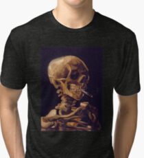 Vincent Van Goghs "Schädel mit brennender Zigarette" Vintage T-Shirt