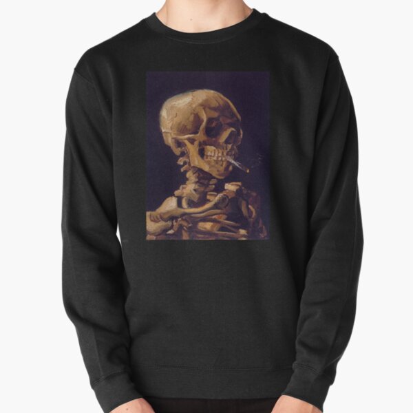 Vincent Van Gogh's 'Skull with a Burning Cigarette' Pullover Sweatshirt