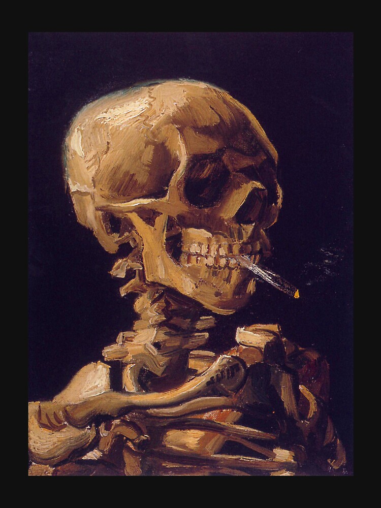 Vincent Van Gogh's 'Skull with a Burning Cigarette' by RozAbellera