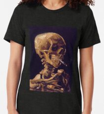 Vincent Van Goghs "Schädel mit brennender Zigarette" Vintage T-Shirt