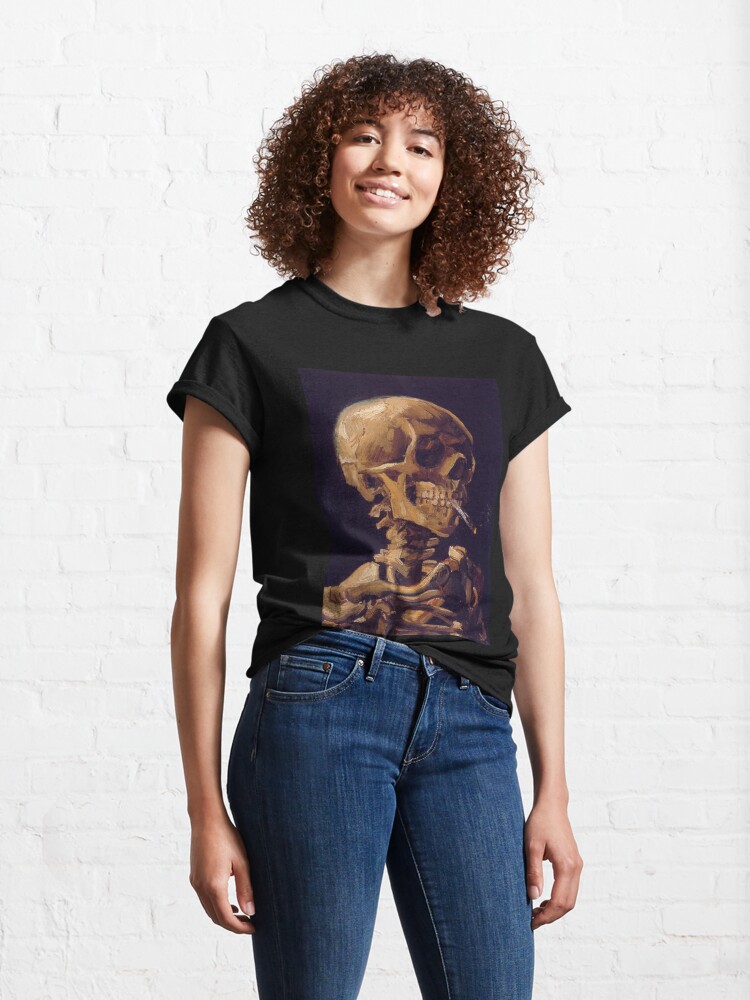 Alternate view of Vincent Van Gogh's 'Skull with a Burning Cigarette'  Classic T-Shirt