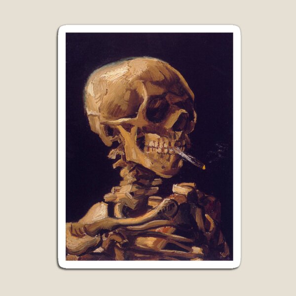 Vincent Van Gogh's 'Skull with a Burning Cigarette' Magnet