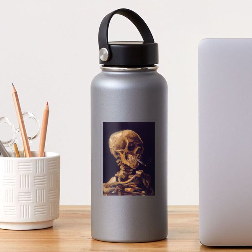 Vincent Van Gogh's 'Skull with a Burning Cigarette' Sticker