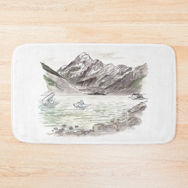 Item preview, Aoraki Mt Cook Watercolour designed and sold by Tom Napper Design.