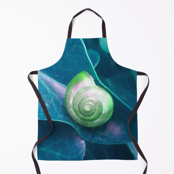 Item preview, Spiral Green Snail Shell on a Teal Green Leaf designed and sold by hearthearts.