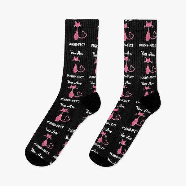 Item preview, You are purrrfect, cat valentine, cat love, pink cat with heart tail,  designed and sold by doctors-apparel.