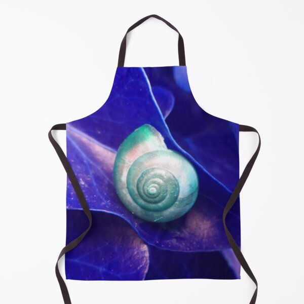 Item preview, Spiral Teal Green Snail Shell on a Blue Leaf designed and sold by hearthearts.