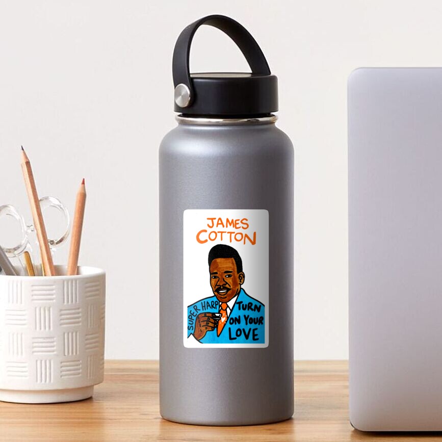 James Cotton Blues Folk Art Sticker