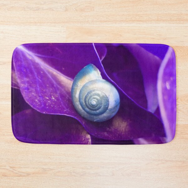 Item preview, Spiral Blue Snail Shell on a Purple Leaf designed and sold by hearthearts.