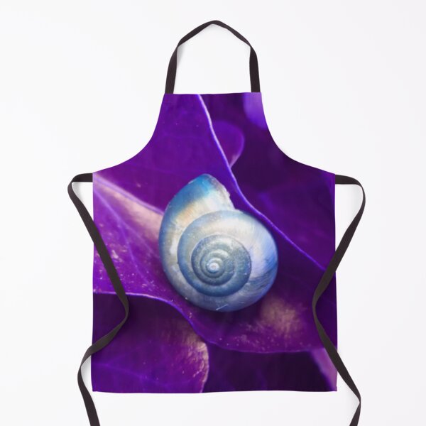 Item preview, Spiral Blue Snail Shell on a Purple Leaf designed and sold by hearthearts.
