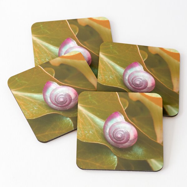 Item preview, Spiral Red Snail Shell on a Golden Leaf designed and sold by hearthearts.