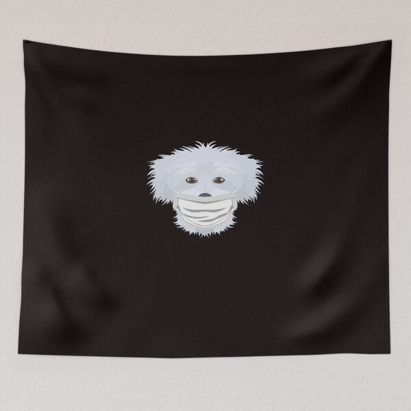 Item preview, Dog Maltese with respirator designed and sold by MarleneYost.