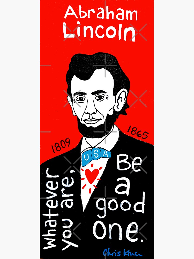 Abraham Lincoln Pop Folk Art by krusefolkart