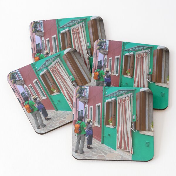 Item preview, Houses and tourists in Burano designed and sold by pietrofoto.