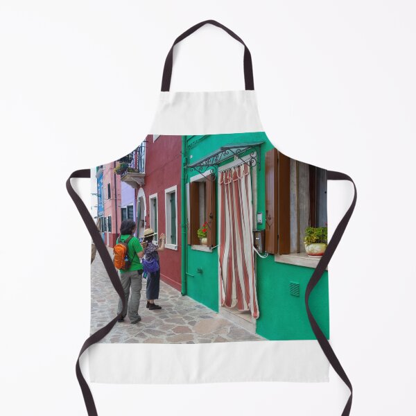 Item preview, Houses and tourists in Burano designed and sold by pietrofoto.