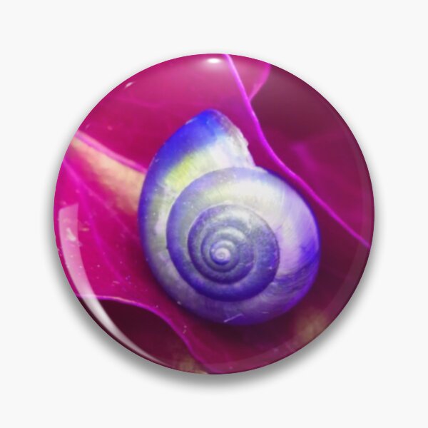 Item preview, Spiral Purple Snail Shell on a Fuchsia Pink Leaf designed and sold by hearthearts.