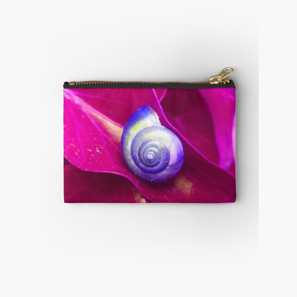 Item preview, Spiral Purple Snail Shell on a Fuchsia Pink Leaf designed and sold by hearthearts.