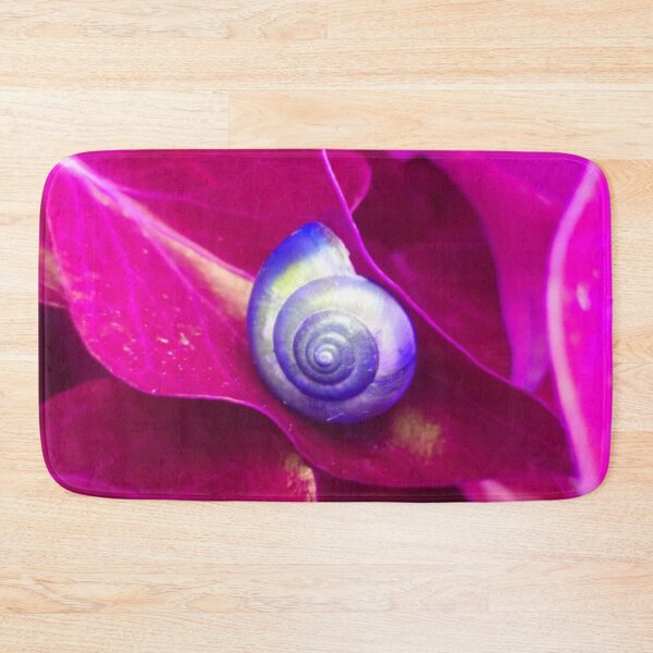 Item preview, Spiral Purple Snail Shell on a Fuchsia Pink Leaf designed and sold by hearthearts.
