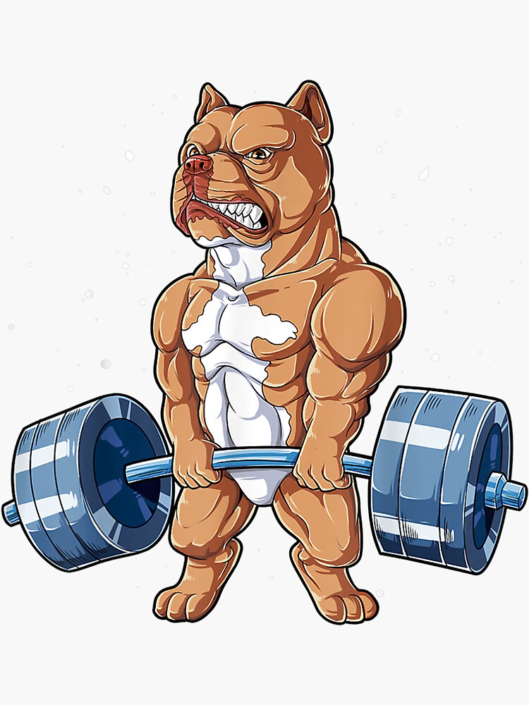 TeeShirtPalace | Pit Bull Weightlifting Gift Funny Deadlift Men Fitness Gym  Gifts Poster