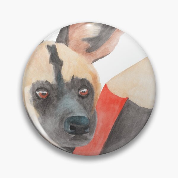 Item preview, Painted Dog with a Pencil - African Wild Dog - Watercolour Painting - Kathleen Stuart Art designed and sold by Art by Kathleen Stuart.