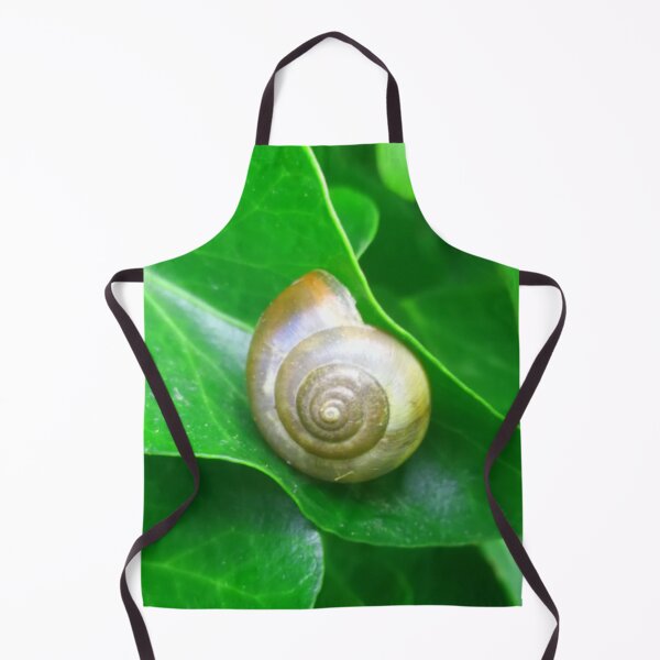 Item preview, Spiral Brown Snail Shell on a Deep Green Leaf designed and sold by hearthearts.