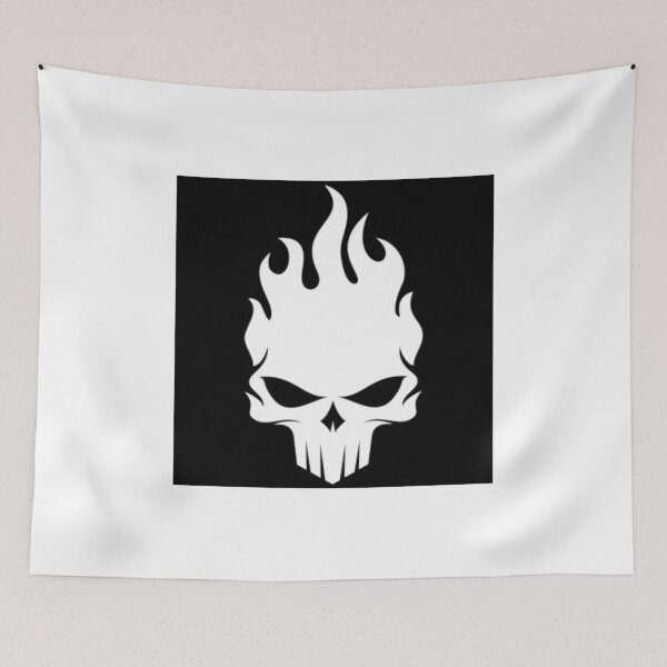 Item preview, Flaming  " P' Skull  designed and sold by mancavemerch.