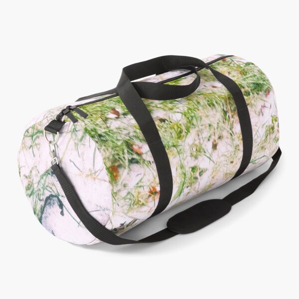Item preview, First snow, natural background, green grass covered with snow designed and sold by helenkaiy.