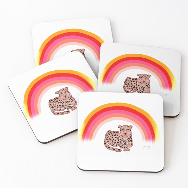 Item preview, Leopard with Colorful Rainbow by Linda Sholberg designed and sold by Linda Sholberg.