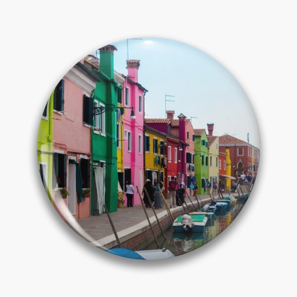Item preview, Canal and houses in Burano designed and sold by pietrofoto.