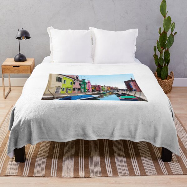 Item preview, Canal and houses in Burano designed and sold by pietrofoto.